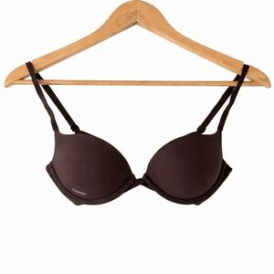 Calvin Klein Brown Push-Up Underwire Bra 32A Adjustable Strap